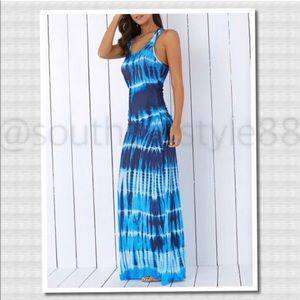 Bohemian Tie Dye Racerback Maxi Dress BNWT XL